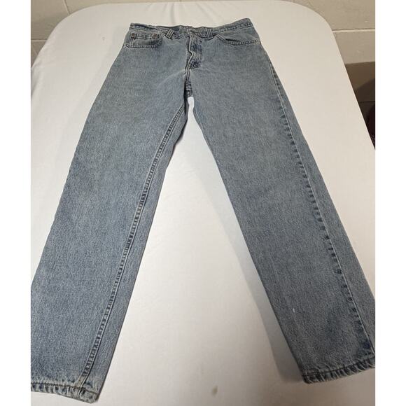 Vintage Levi’s 550 Relaxed Fit Tapered Leg Jeans 33X32 Blue Light Wash 2000s - Picture 1 of 13